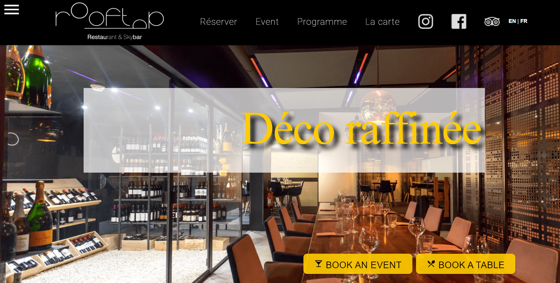 Projet Rooftop web et mobile